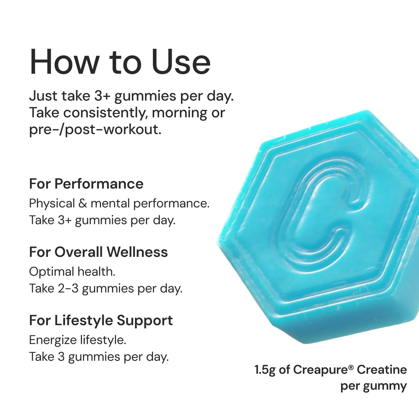 Core-Creatine Monohydrate Gummies 90 Count